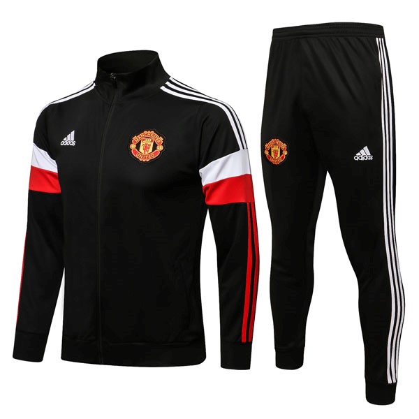 Chandal Manchester United 2022 Negro Blanco Rojo